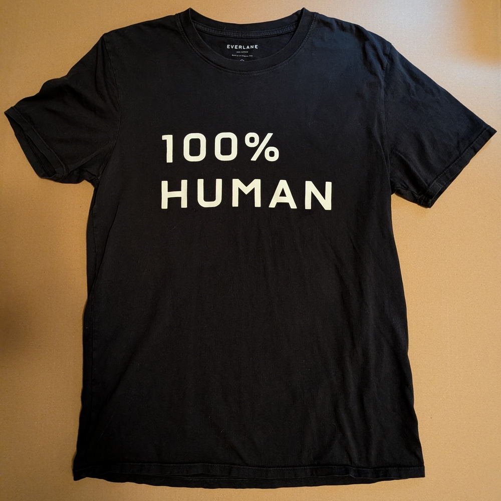 Everlane Black 100% Human T-Shirt